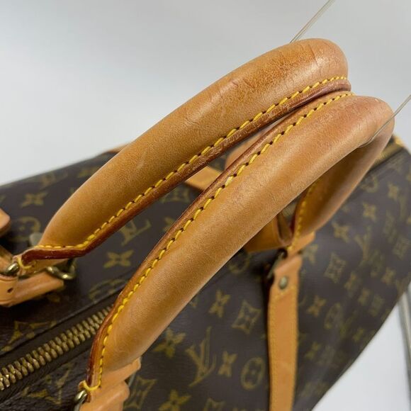 Louis Vuitton Keepall Bandoliere 55 Monogram Leather × PVC Brown Boston Bag - Picture 10 of 15